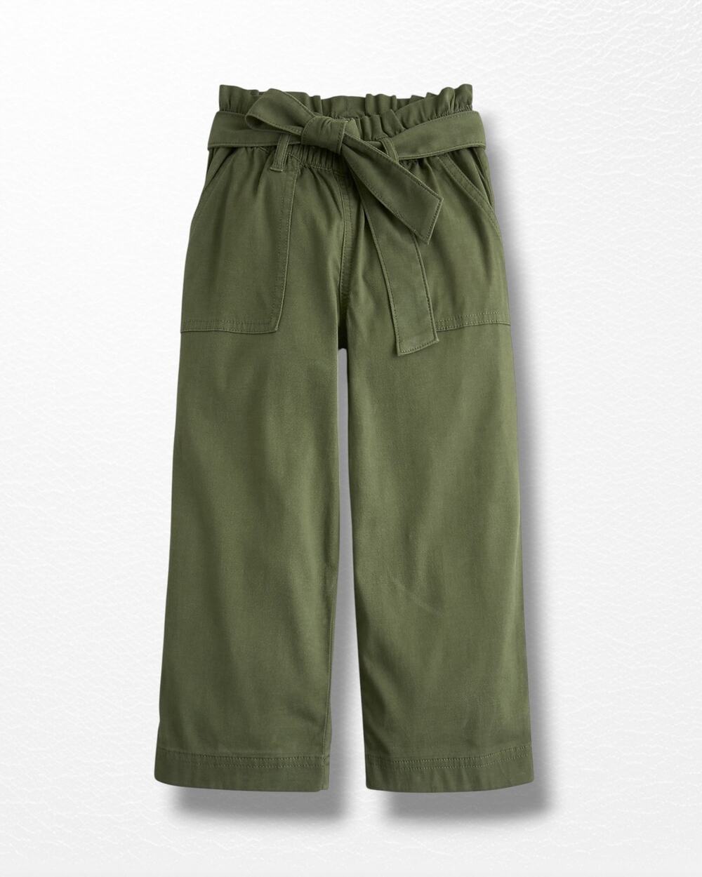 NWT Crewcuts Girls’ Tie-Waist Pants in Drapey Twill, Size 6